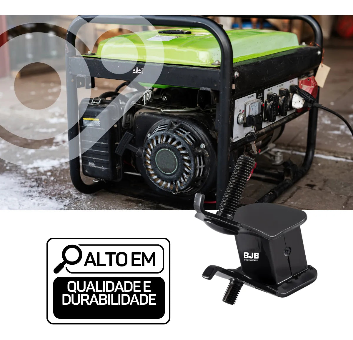 Coxim Amortecedor Anti-Vibração para Gerador Gasolina 2500W 2800W 3000W - Kit com 4 Peças