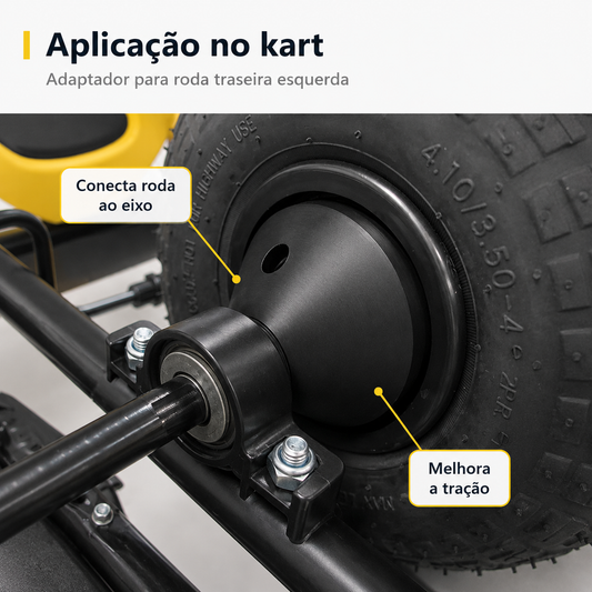 Adaptador Tração Dupla Kart Pedal Homcom Roda Traseira