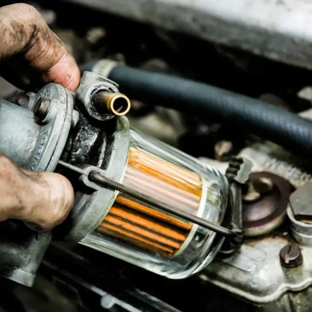 Mini Filtro de Combustível Transparente Para Gasolina – Kit 10 Peças