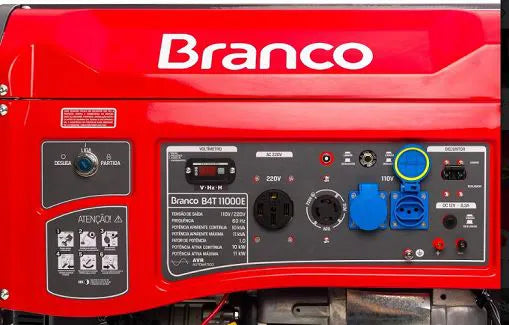 Gerador a Gasolina Branco B4T 11000E 11kVA Monofásico 110/220V – Partida Elétrica