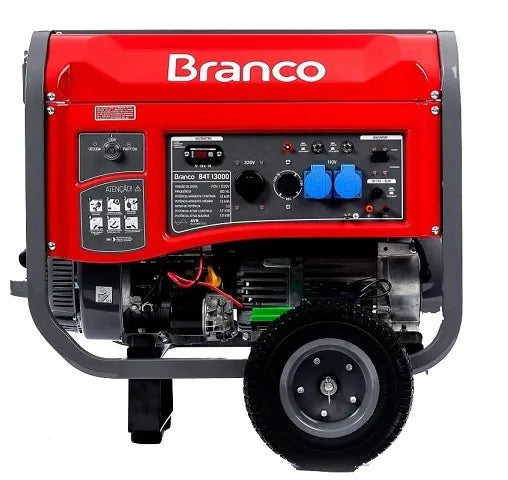 Gerador a Gasolina Branco B4T 13000E 13kVA Monofásico 110/220V – Partida Elétrica