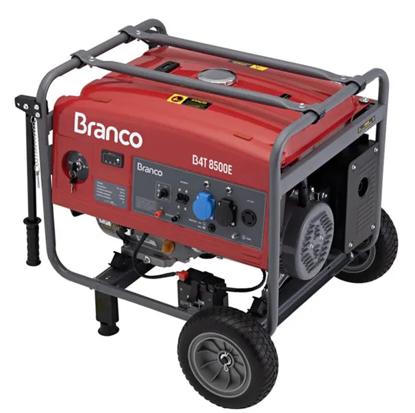 Gerador de Energia Branco B4T 8500E 7 KVA Partida Elétrica 110/220V