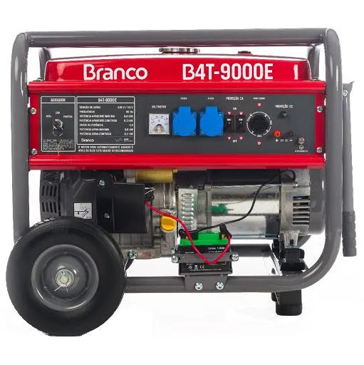 Gerador de Energia Branco B4T 9000E 9kva Monofásico 110/220V - Partida Elétrica e Manual