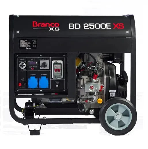 Gerador a Diesel Branco BD2500 XS 2,5 kVA 110/220 V Partida Manual