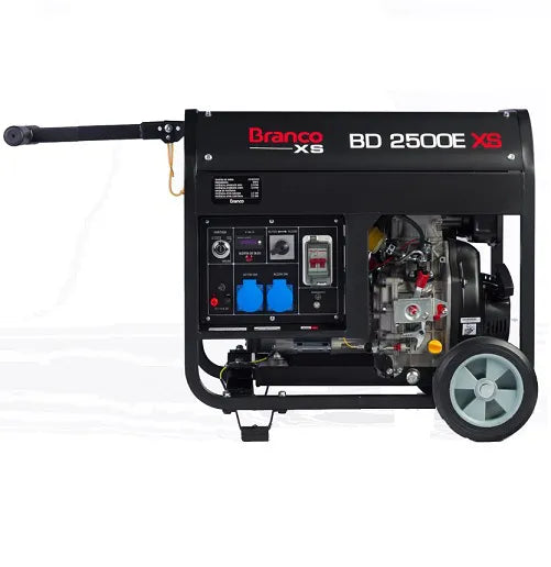 Gerador a Diesel Branco BD2500E XS 2,5 kVA 110/220 V Partida Elétrica