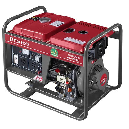 Gerador a Diesel Branco BD2500 CF 2,2 kVA 110/220 V Partida Manual
