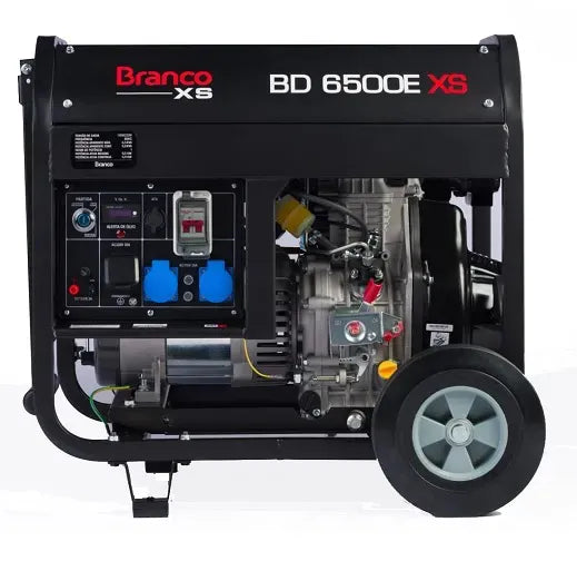 Gerador a Diesel Branco BD6500 XS 6,5 kVA 110/220 V com Partida Manual