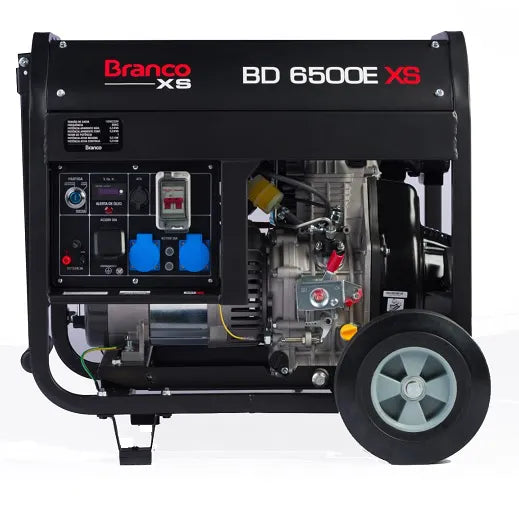 Gerador a Diesel Branco BD6500E XS 6,5 kVA com Partida Elétrica