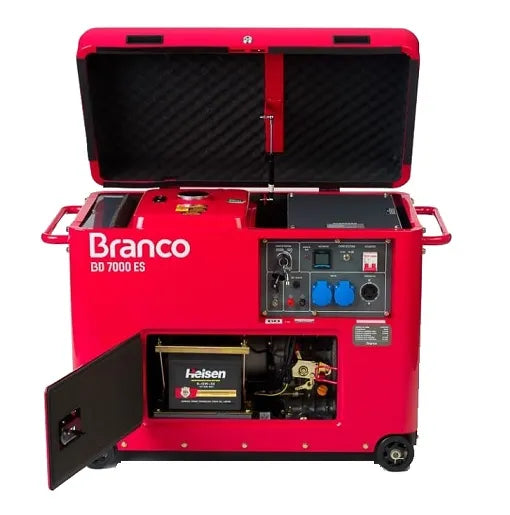 Gerador a Diesel Branco BD7000ES 7 kVA Monofásico Silenciado