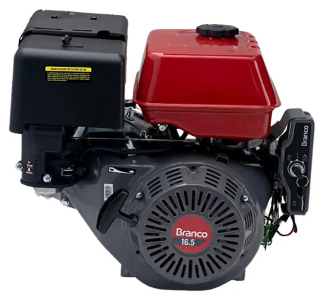 Motor Gasolina Branco B4T 16.5E 16.5HP 458cc 4 Tempos Partida Elétrica e Manual