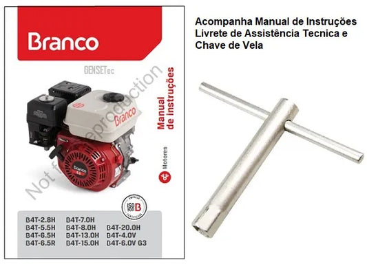 Motor Branco B4T 6.0V - Acompanha Manual, Livrete e Chave de Vela