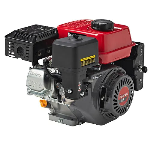 Motor Gasolina Branco B4T 6.5HP 196cc 4 Tempos Partida Elétrica com Painel e Chave