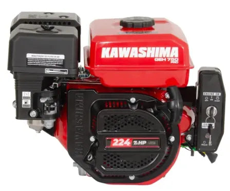 Motor Estacionário Horizontal Kawashima GEH-750 7.5HP 224cc OHV Partida Elétrica e Manual