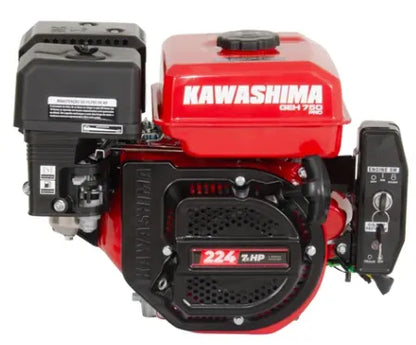 Motor Estacionário Horizontal Kawashima GEH-750 7.5HP 224cc OHV Partida Elétrica e Manual