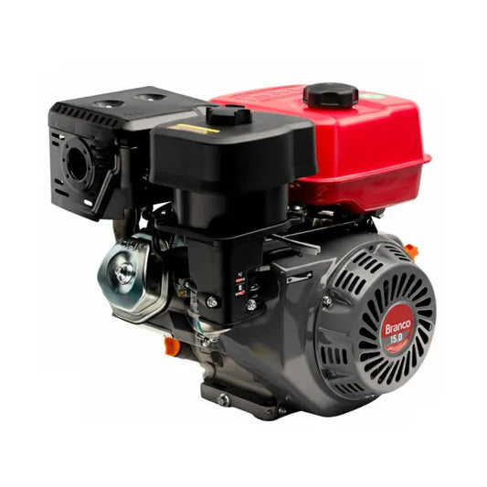 Motor Gasolina Branco B4T 15 HP 420cc Partida Manual – Filtro Ciclônico Anti-Pó
