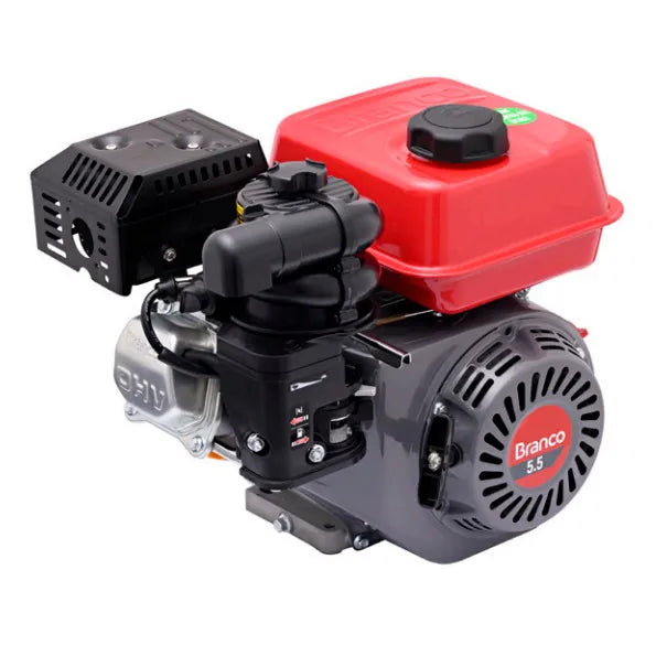 Motor Gasolina Branco B4T 5.5HP 3600 RPM 4 Tempos Partida Manual Filtro Ciclônico
