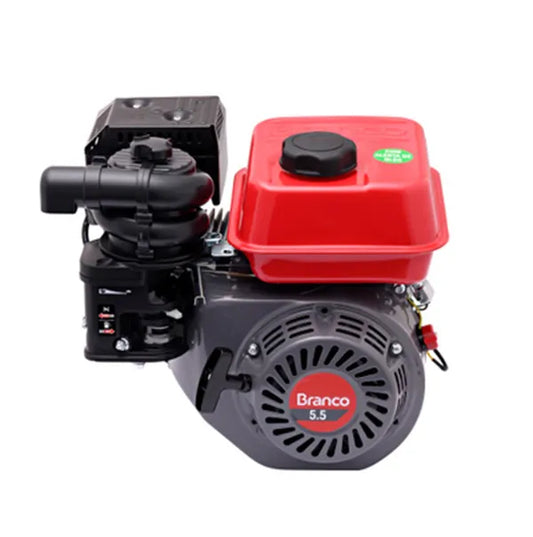 Motor Gasolina Branco B4T 5.5HP 3600 RPM 4 Tempos Partida Manual Filtro Ciclônico