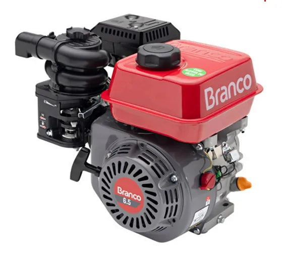 Motor Gasolina Branco B4T 6.5HP 3600 RPM 4 Tempos Partida Manual Filtro Ciclônico