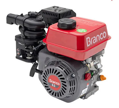 Motor Gasolina Branco B4T 6.5HP 3600 RPM 4 Tempos Partida Manual Filtro Ciclônico