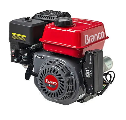 Motor Gasolina Branco B4T 7HP 212cc 4 Tempos Partida Elétrica e Manual Multiuso