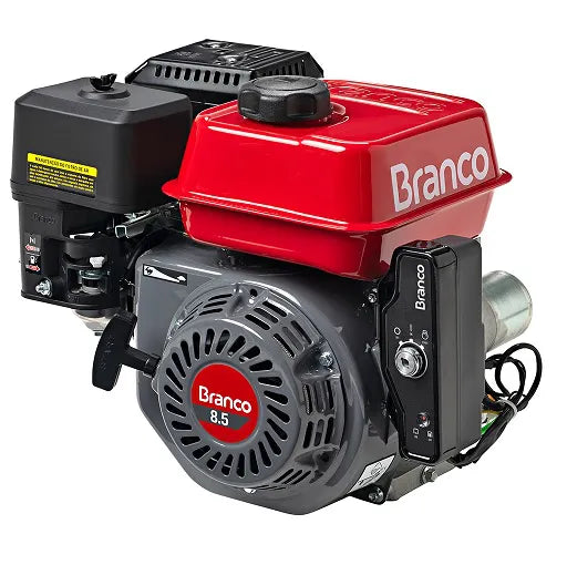 Motor Gasolina Branco B4T 8.5HP 270cc 4 Tempos Partida Elétrica e Manual